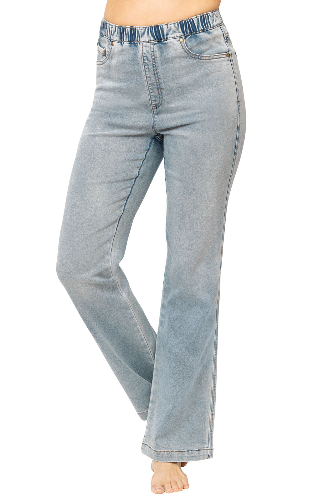 High Waisted PajamaJeans Womens Stretch Jeans Flared Bootcut